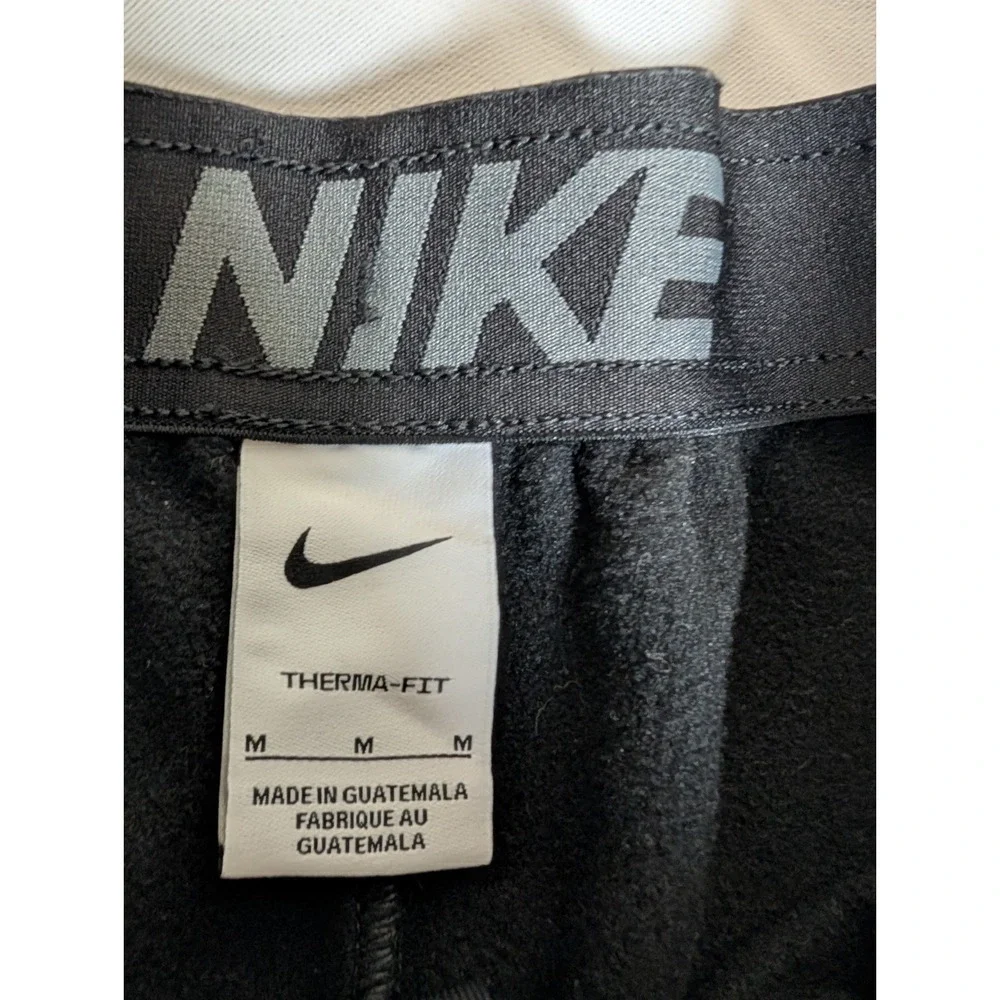 Nike Therma-FIT Jogger Pants Mens Size M Black Fleece Pockets Athletic